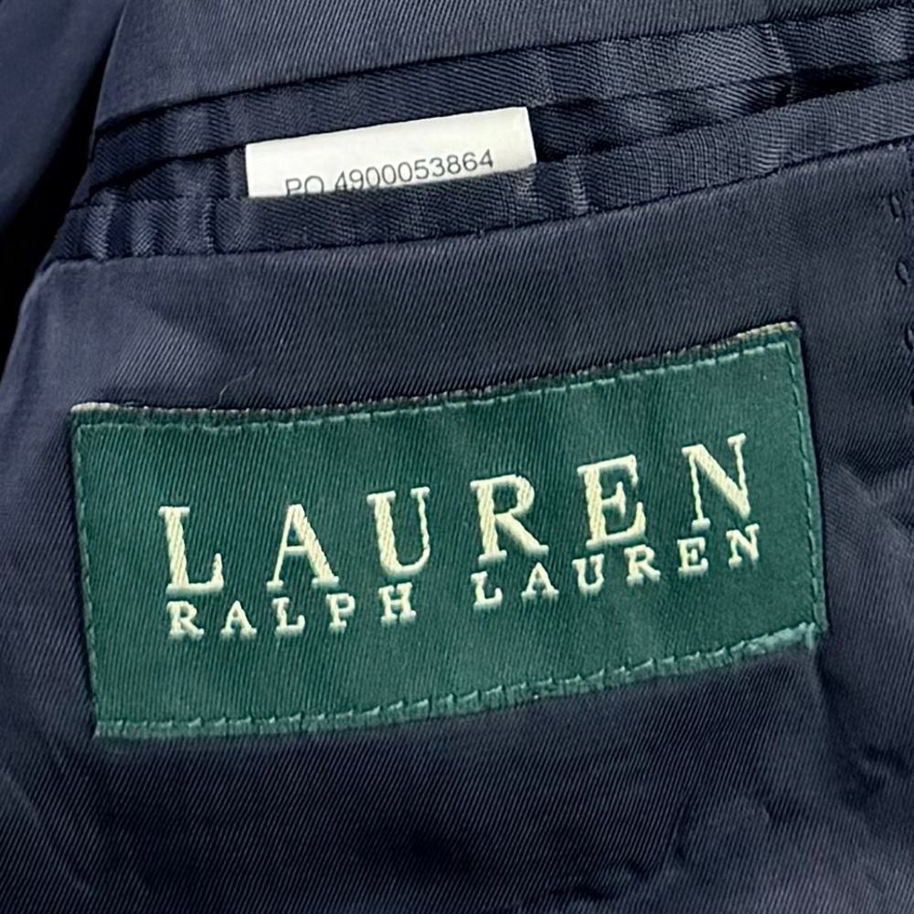 Lauren Ralph Lauren Pinstripe Blazer Boys 10R Navy Blue Suit Jacket Formal - Picture 3 of 10
